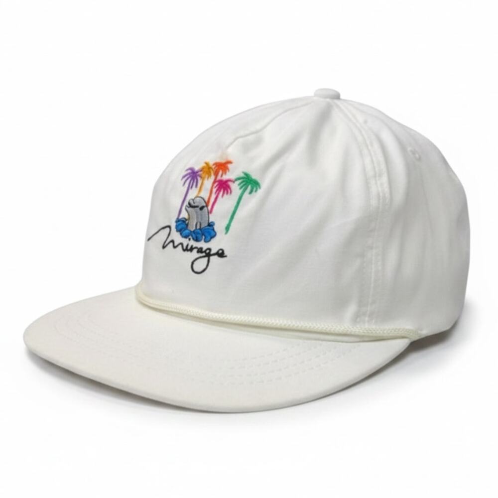 Vintage 90s Mirage Hotel & Casino Souvenir Golf Hat Cap Dolphin Las Vegas